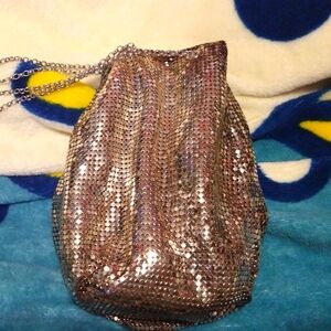 Whiting and Davis mesh bucket bag